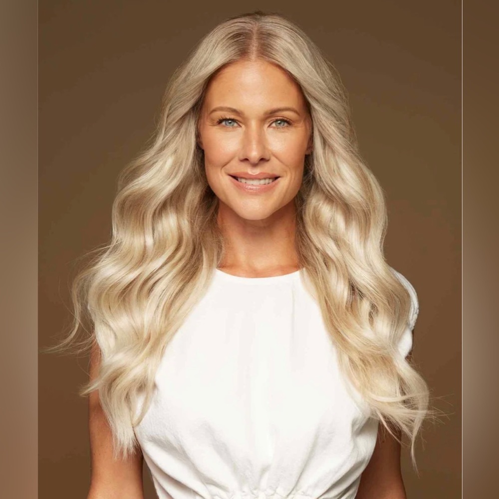 20" Beige Blonde Balayage Halo® Hair Extensions (180g) - 20" (180g)